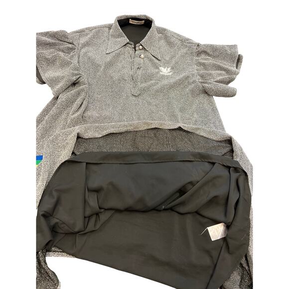 Gray Mini Dress with Rainbow Accents - Picture 3 of 7